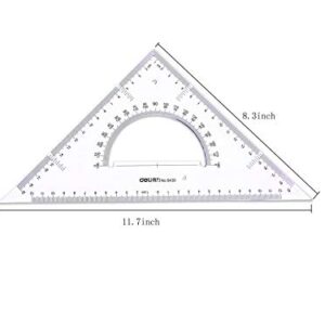 Large Triangle Ruler Square Set,Triangle Protractor,2 Pieces (Size 3)