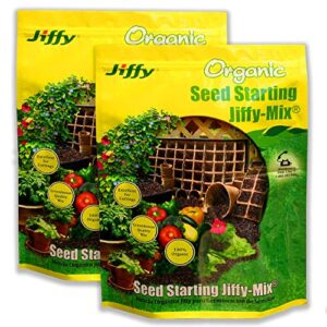 jiffy natural & organic seed starting soil mix, 10 qt, 2-pack