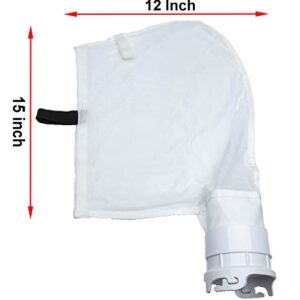 ATIE Pool Cleaner Fine Mesh Bag with Hook and Loop Fastener Enclosure Compatible with Pentair Kreepy Krauly Legend, Platinum Pool Cleaner Debris Bag 360002 and EU16 Bag