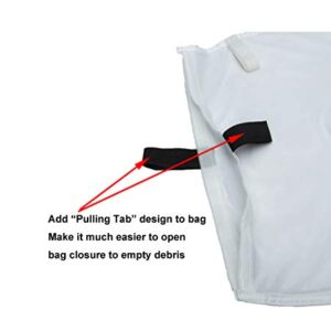 ATIE Pool Cleaner Fine Mesh Bag with Hook and Loop Fastener Enclosure Compatible with Pentair Kreepy Krauly Legend, Platinum Pool Cleaner Debris Bag 360002 and EU16 Bag