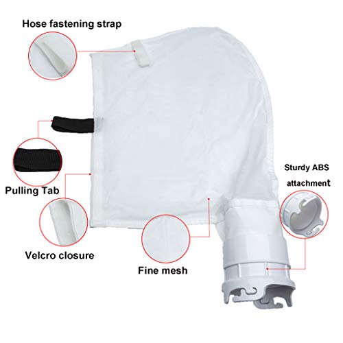 ATIE Pool Cleaner Fine Mesh Bag with Hook and Loop Fastener Enclosure Compatible with Pentair Kreepy Krauly Legend, Platinum Pool Cleaner Debris Bag 360002 and EU16 Bag