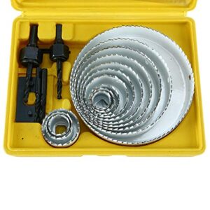 8MILELAKE 20pcs Hole Saw Drill Bit Set Wood Plastic Sheet Metal 3/4 Inches-5 Inches Cutting Tool Kit