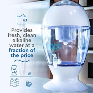 Opti Drop 3 Gallon Alkaline Water Filter Purification Machine - Countertop Dispenser Naturally Enhances Alkalinity Up to pH-9.0 | Removes Up to 99.99% of Harmful Contaminants and Free Radicals