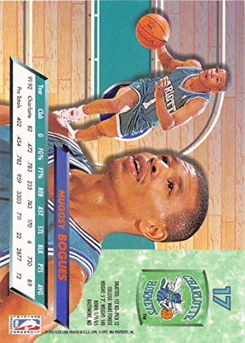 1992-93 Ultra Basketball #17 Muggsy Bogues Charlotte Hornets Charlotte Hornets Official NBA Trading Card From The Fleer Corp