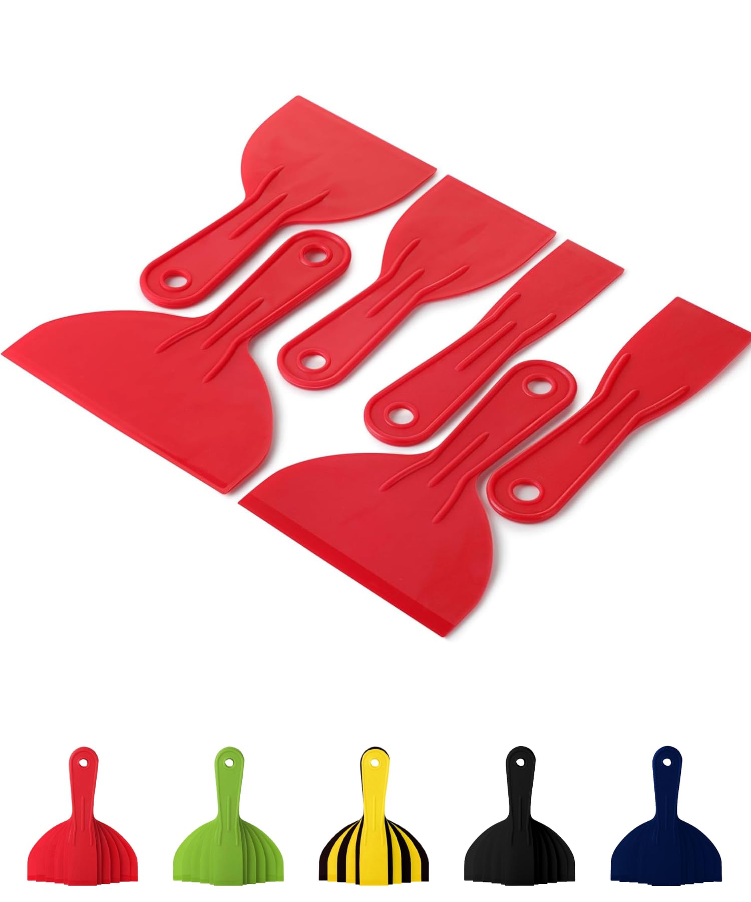 Bates- Putty Knife, 6 Pack, Plastic Paint Scraper, Plastic Scraper, Plastic Putty Knife, Putty Knife Set, Plastic Spreader, Spackle Tool, Plastic Putty Knife Scraper, Scraper Tool, Putty Scraper