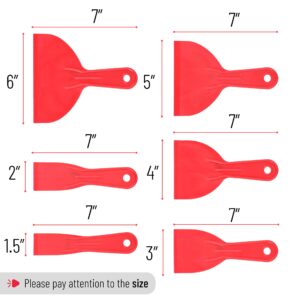 Bates- Putty Knife, 6 Pack, Plastic Paint Scraper, Plastic Scraper, Plastic Putty Knife, Putty Knife Set, Plastic Spreader, Spackle Tool, Plastic Putty Knife Scraper, Scraper Tool, Putty Scraper