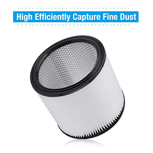 Replacement Filter for Ridgid Shop Vac Filters, High Filtration Housmile Filter for Shop Vac 90304 90333 90350 Compatible with Most Wet Dry Vacuum Cleaners 5 Gallon and Above