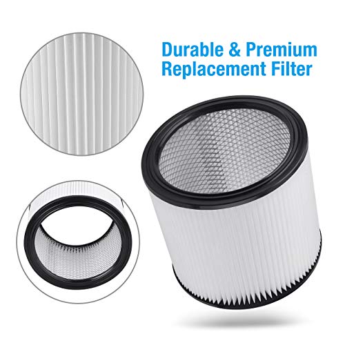 Replacement Filter for Ridgid Shop Vac Filters, High Filtration Housmile Filter for Shop Vac 90304 90333 90350 Compatible with Most Wet Dry Vacuum Cleaners 5 Gallon and Above