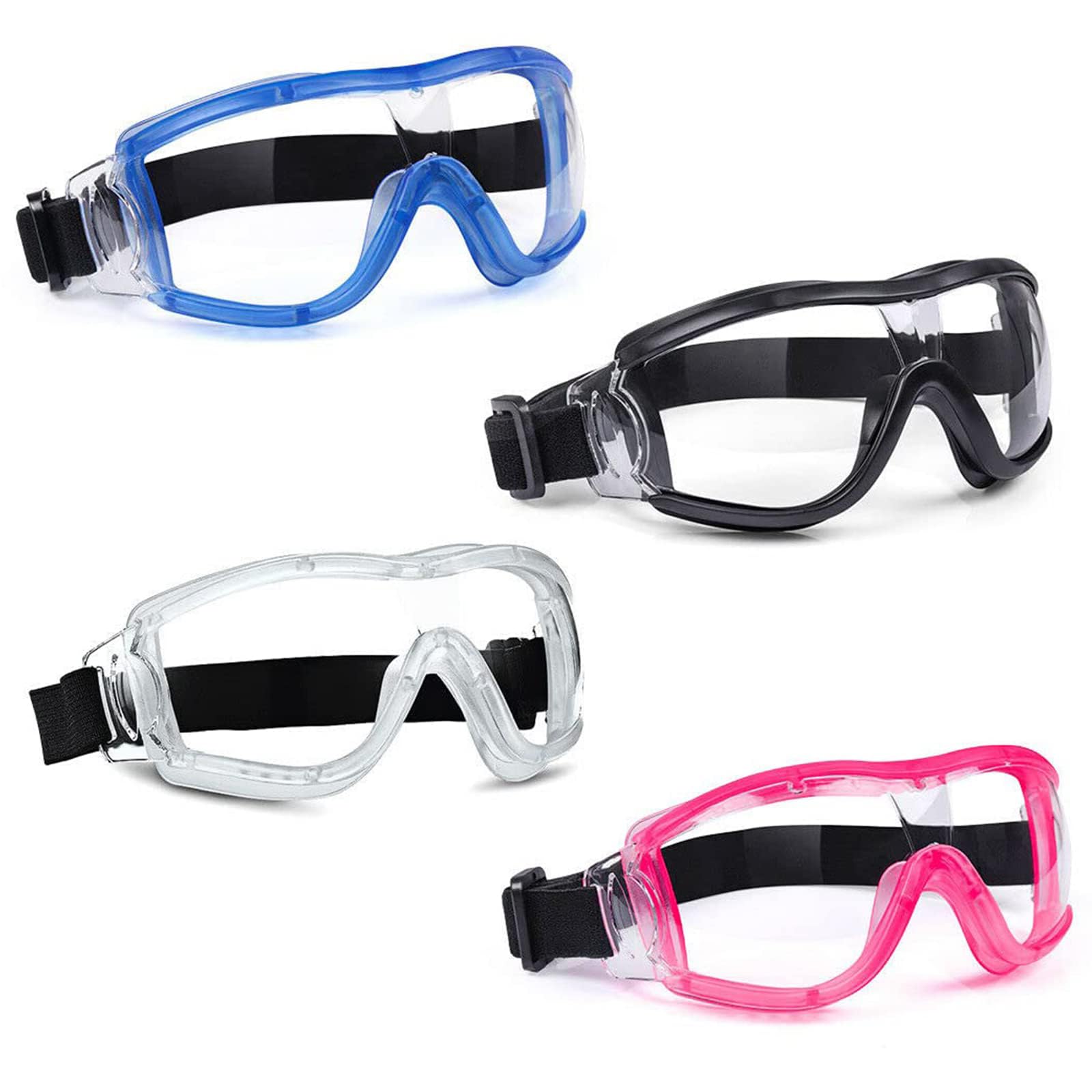 YIHAIXINGWEI Kids Safety Glasses Kids Goggles Childrens Windproof Eyes Protective UV Antifog Lab Gifts For Outdoor Sport. (4 Colors Set)