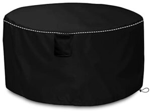 birsppy mr.you round deck boxes covers,28inch round outdoor storage table deck box cover,with drawstring design,heavy duty waterproof 600d fabric,28dia x 18h