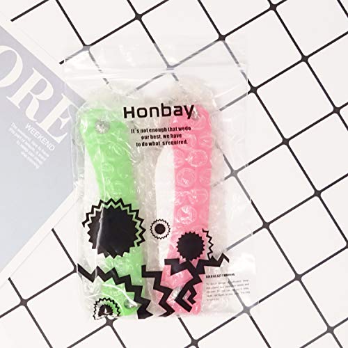 Honbay 2PCS Ceramic Folding Knife Handy Fruit Knife for Home, Travel, Picnic, Camping, etc (Pink+Green)