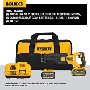 DEWALT FLEXVOLT 60V MAX* Reciprocating Saw, Cordless Kit (DCS389X2)