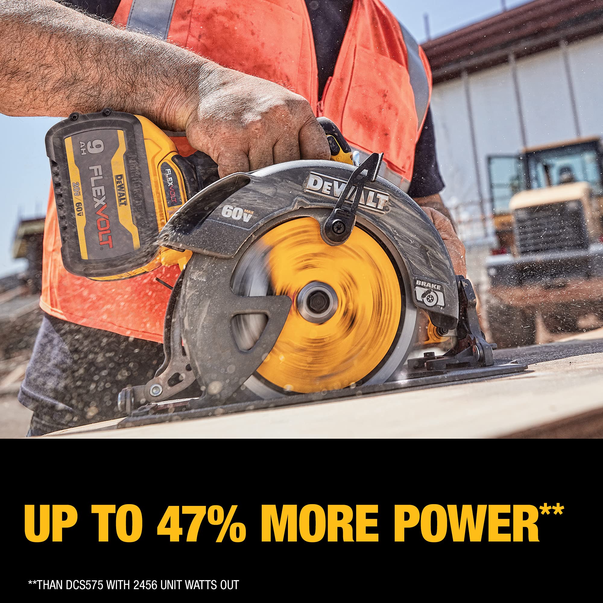 DEWALT FLEXVOLT 60V MAX* Circular Saw with Brake Kit, 7-1/4-Inch (DCS578X2)