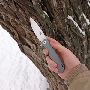 Firebird GANZO FH41-CG Pocket Folding Knife D2 Steel Blade G10 Handle with Clip Hunting Fishing Camping Outdoor EDC Knife (Grey)