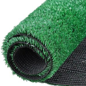 artificial grass turf indoor outdoor rug 5ftx8ft fake grass backdrop synthetic lawn landscape, faux turf mat for decor, astroturf for dogs with drain holes