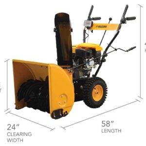 M Massimo Motor 24 inch Gas Snow Blower Thrower 2 Stage Shovel Walk Behind Heavy Duty (24 inch)