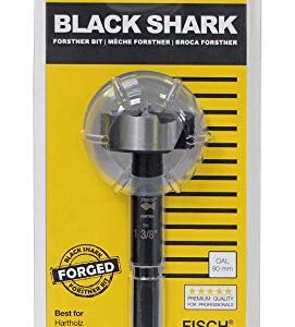 Fisch FSA-367543 Black Shark Forstner Drill Bit 1/2" Diameter, Forged Steel, Made in Austria