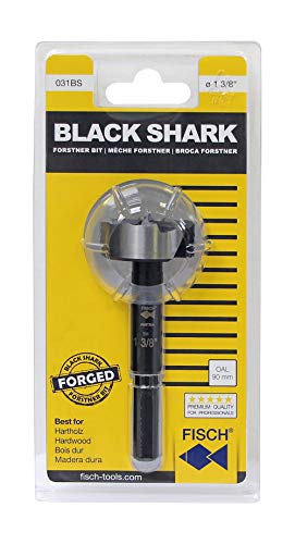 Fisch FSA-367543 Black Shark Forstner Drill Bit 1/2" Diameter, Forged Steel, Made in Austria