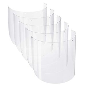 nocry 5-pack of reusable replacement visors for the protective light-duty safety face shield; lightweight, made with clear, transparent plastic to cover and protect your face