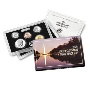 2020 S U.S. Mint 10 Coin Silver Proof Set - OGP box and COA Proof