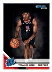 2019-20 donruss basketball #242 terance mann los angeles clippers rc rated rookie official nba trading card by panini america