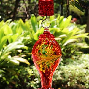 AMAURAS Red Glass Ant Moat for Hummingbird Feeder