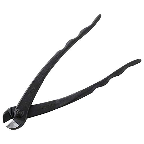 Wazakura Hanafubuki Hand Forged Bonsai Tree Wire Cutter MADE IN JAPAN 7.7inch (195mm), Japanese Garden Tool, Rounded Ends - Black