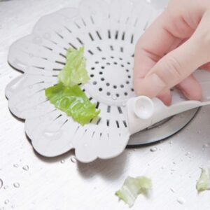 litymitzromq Sewer Plug Floor Drain Cover,Lovely Flower Shape Bath Kitchen Waste Sink Strainer Stopper Drain Cover Filter Pink