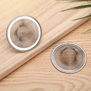 litymitzromq Sewer Plug Floor Drain Cover,2Pcs Round Iron Bathroom Drain Filter Net Cover Hair Dirt Floor Strainer Stopper Silver 2pcs