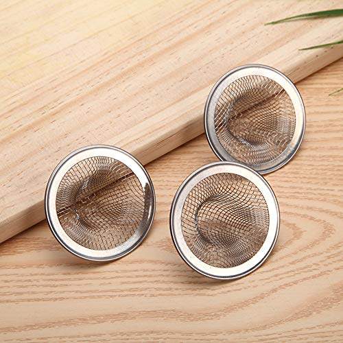 litymitzromq Sewer Plug Floor Drain Cover,2Pcs Round Iron Bathroom Drain Filter Net Cover Hair Dirt Floor Strainer Stopper Silver 2pcs