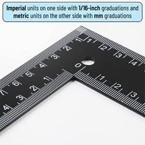 Mr. Pen- Carpenter Square, Framing Square, 8 inch x 12 inch , Carpenters Square , Right Angle Ruler, Framing Tools, L Shape Ruler, Metal Square, Steel Square