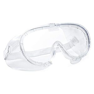 xifu ourlook safety protective goggles, crystal clear & anti-fog design, high impact resistance, perfect eye protection for lab, chemical, and workplace safety goggles