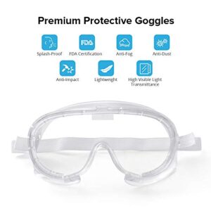 XIFU Ourlook Safety Protective Goggles, Crystal Clear & Anti-Fog Design, High Impact Resistance, Perfect Eye Protection for Lab, Chemical, and Workplace Safety Goggles