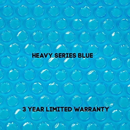 Harris C.R.S. Heat Retention Solar Covers for Above Ground Swimming Pools | Retain Sun/Solar Heat by Lowering Your Evaporation Rate Up to 75% | (18' Round, Heavy Series Blue)