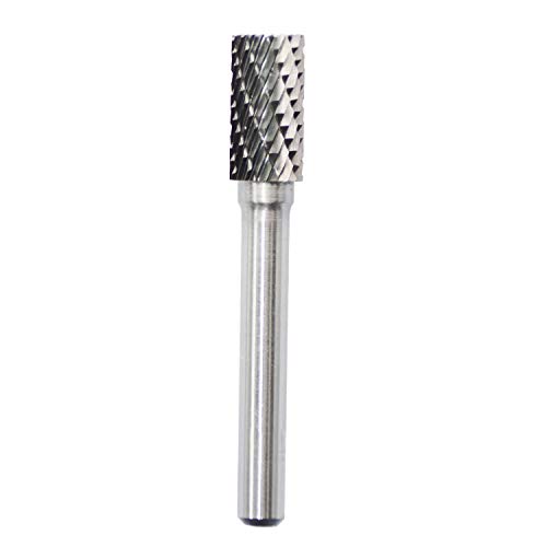 SB-3 Tungsten Carbide Burr Rotary File Cylinder Shape Double Cut with 1/4''Shank for Die Grinder Drill Bit