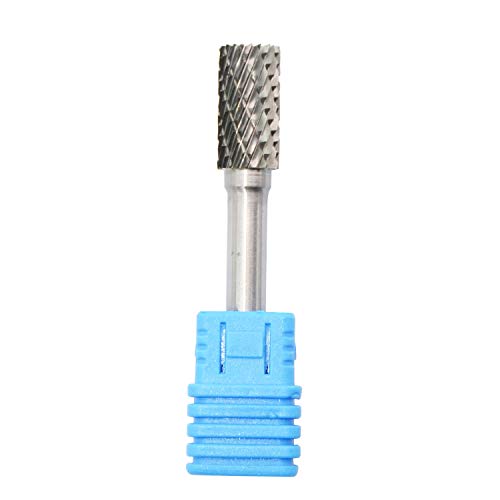SB-3 Tungsten Carbide Burr Rotary File Cylinder Shape Double Cut with 1/4''Shank for Die Grinder Drill Bit