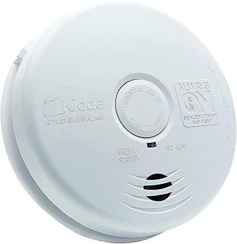 Kidde Hardwired Smoke Detector, 10-Year Battery Backup, Interconnect, Test-Silence Button