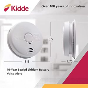 Kidde Hardwired Smoke Detector, 10-Year Battery Backup, Interconnect, Test-Silence Button