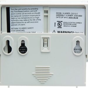 Kidde Carbon Monoxide Detector with 10-Year Battery, Digital Display, 3 LEDs, Replacement Indicator, Peak Level Memory