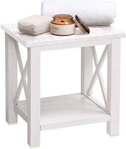 shower bench waterproof - bathroom stool with storage shelf - wood style bathroom bench - small shower stool for shaving legs - non-slip adjustable feet - shower seat doubles as a corner shower stool
