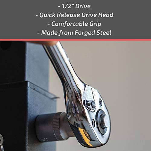 Mr. Pen 10-Inch Dual Direction Gear Ratchet, 1/2 Inch Drive, Forged Chrome Vanadium Steel