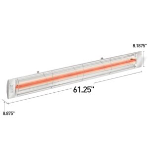 Infratech C-4028 SS Stainless Steel 61.25” Single Element Fixture 4000 Watt, 208 Volt, Stainless Steel