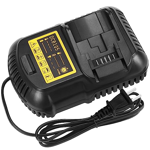 DCB105 Charger Compatible with Dewalt 12V/20V Battery DCB120 DCB127 DCB200 DCB203 DCB204 DCB206 DCB207 Replacement for Dewalt DCB107 DCB102 DCB115 DCB118 Charger