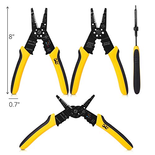 Mr. Pen- Wire Stripper, 8 inch, Wire Cutter, Wire Stripper Crimper, Wire Stripping Tool, Cable Stripper, Wiring Tools, Wire Crimping Tool