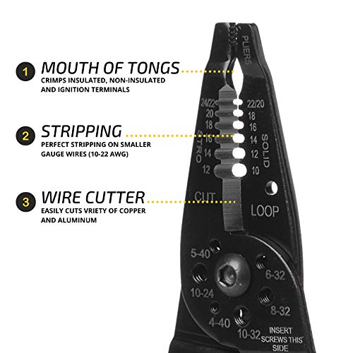 Mr. Pen- Wire Stripper, 8 inch, Wire Cutter, Wire Stripper Crimper, Wire Stripping Tool, Cable Stripper, Wiring Tools, Wire Crimping Tool