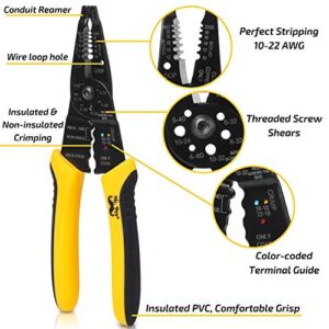 Mr. Pen- Wire Stripper, 8 inch, Wire Cutter, Wire Stripper Crimper, Wire Stripping Tool, Cable Stripper, Wiring Tools, Wire Crimping Tool