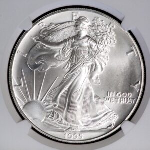 1995 American Silver Eagle 1 Troy Ounce .999 Fine Silver Dollar $1 MS-69 NGC