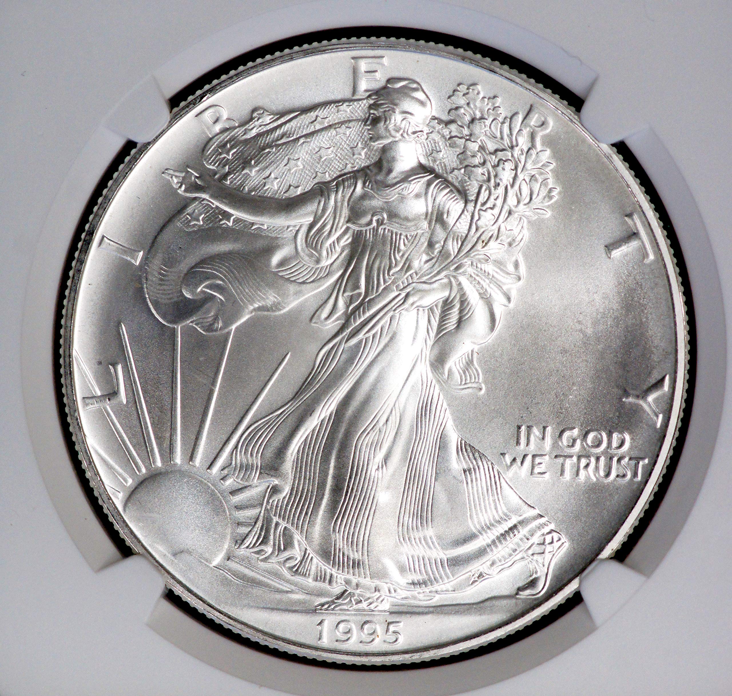 1995 American Silver Eagle 1 Troy Ounce .999 Fine Silver Dollar $1 MS-69 NGC