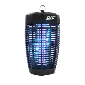 pic 40w-zap bug zapper, up to 1-½ acre coverage electronic mosquito zapper, hanging fly zapper, insect fly trap for outdoor use, patios, backyards & more