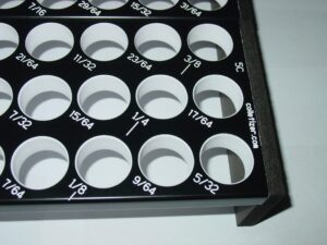 new 5c 64ths-set collet rack tray drawer or bench - with sizes - storage holder 3ee3x12